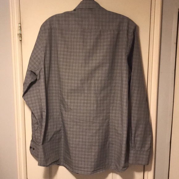 Men’s Sondergaard Copenhagen Long-Sleeve Check Fitted Dress Shirt Size 17.5 - Picture 3 of 4
